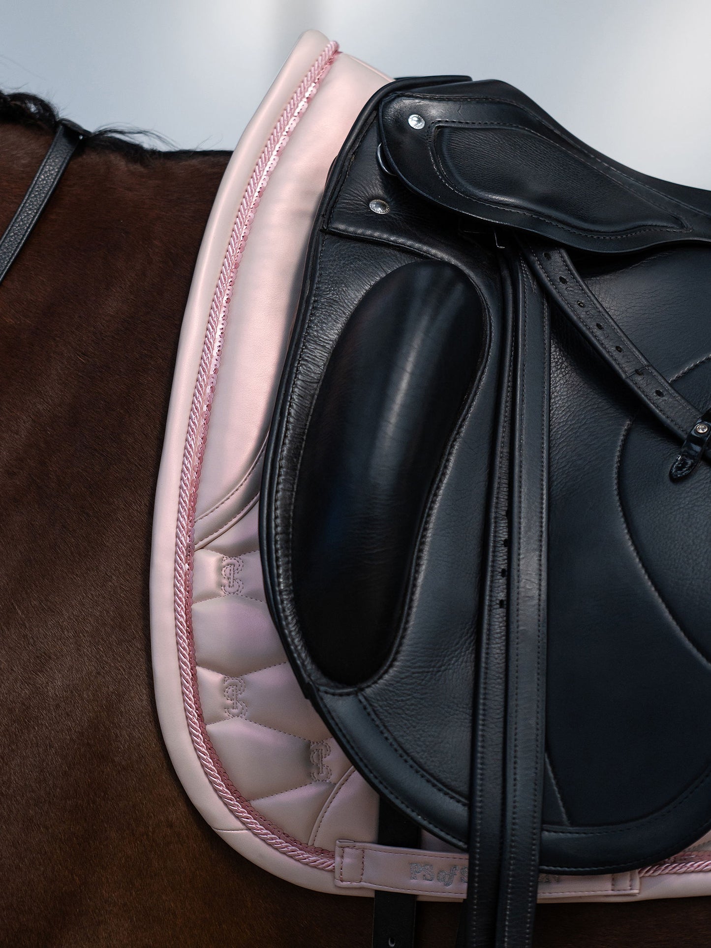 PS of Sweden - Holiday Dazzling Metallic Dressage Saddlepad & Polos Set - Marshmallow Pink