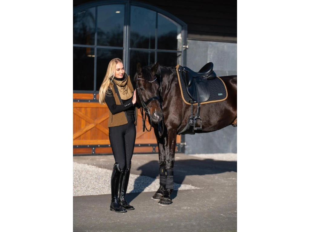 Catago Fir Tech Dressage Saddlepad - Black/Kangaroo