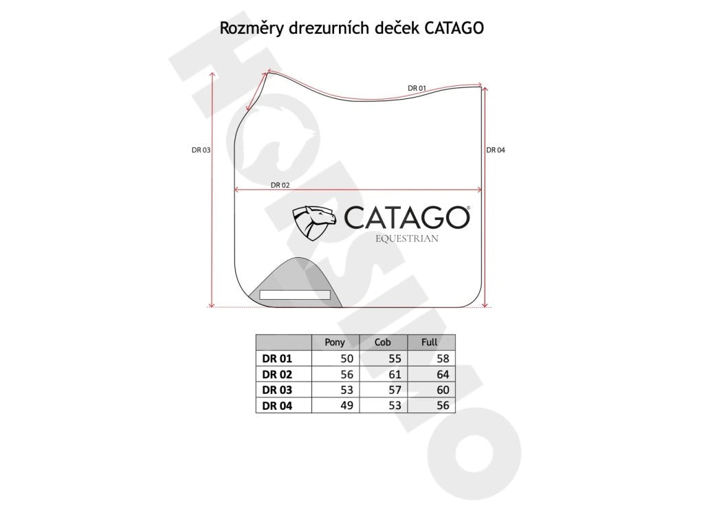 Catago Fir Tech Dressage Saddlepad - Black/Kangaroo