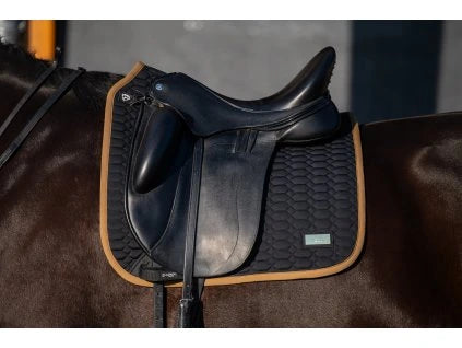 Catago Fir Tech Dressage Saddlepad - Black/Kangaroo