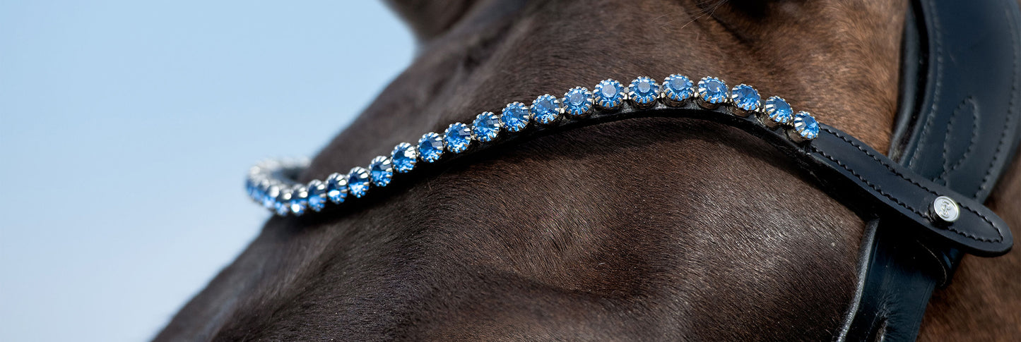 PS of Sweden - Big Crystal Browband - Deep Sapphire