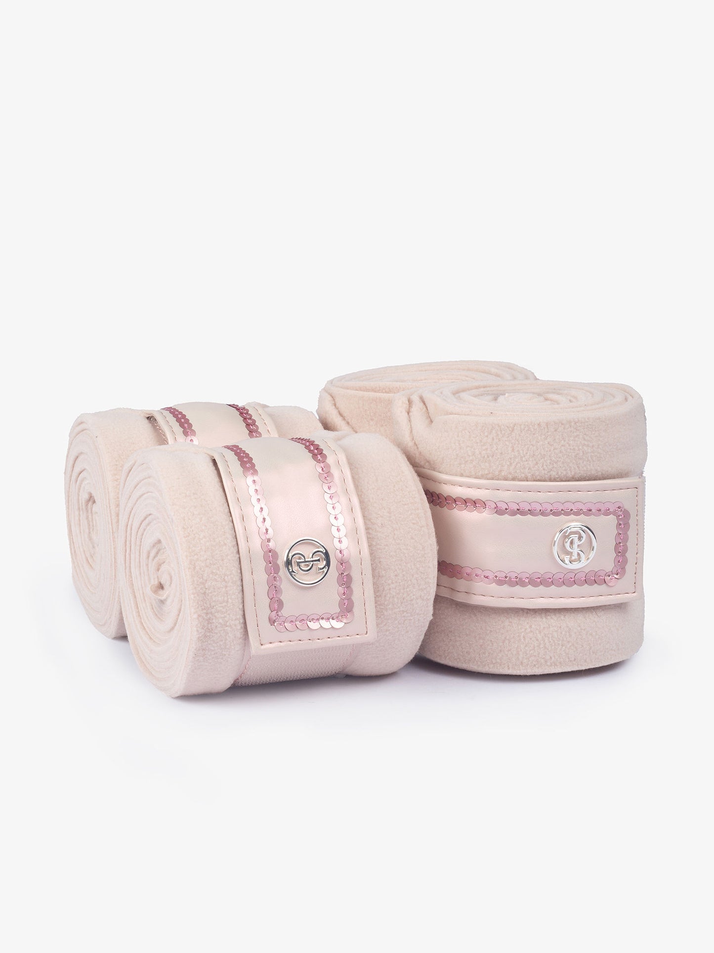PS of Sweden - Holiday Dazzling Metallic Dressage Saddlepad & Polos Set - Marshmallow Pink