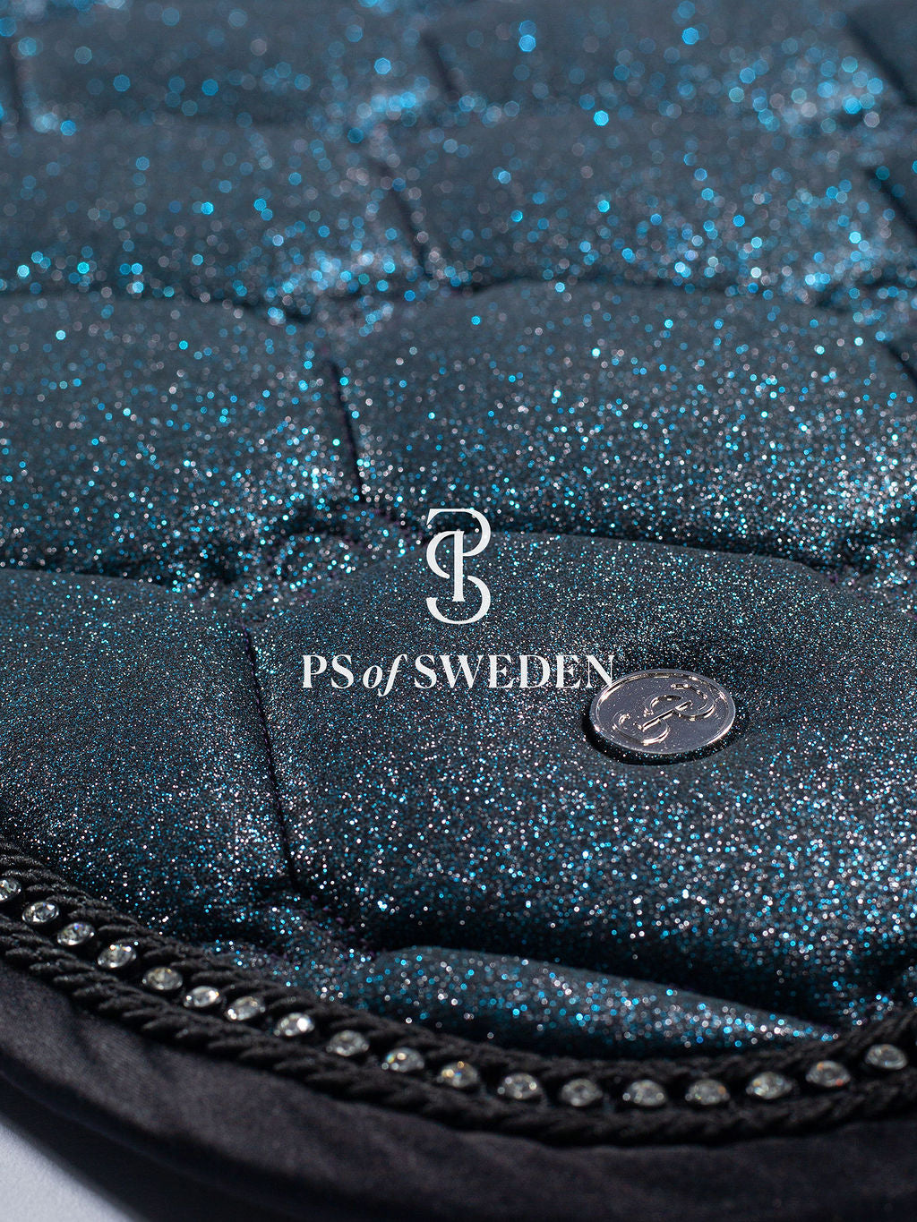 PS of Sweden - Christmas Stardust - Teal Glitter Saddlepad & Polos Bundle