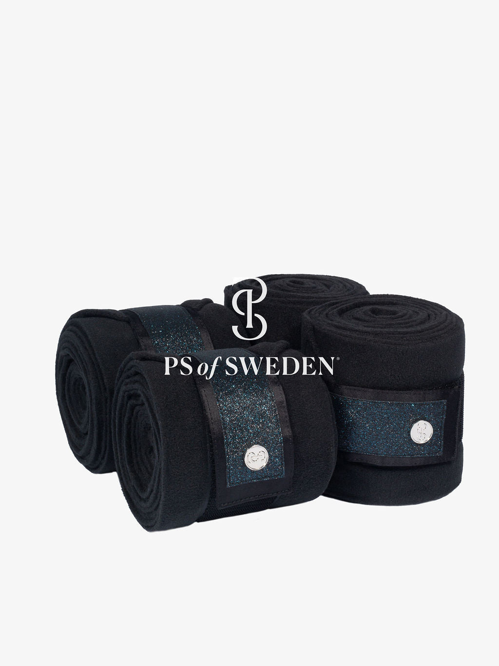 PS of Sweden - Christmas Stardust - Teal Glitter Saddlepad & Polos Bundle