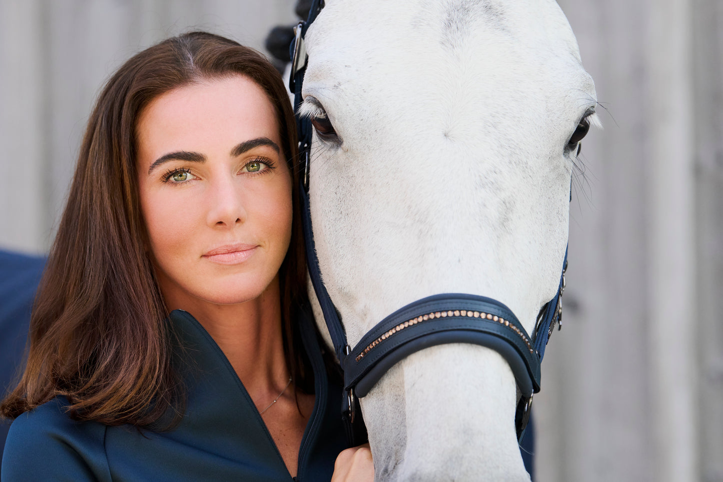 Eskadron Platinum - Glossy Crystal Doublepin headcollar