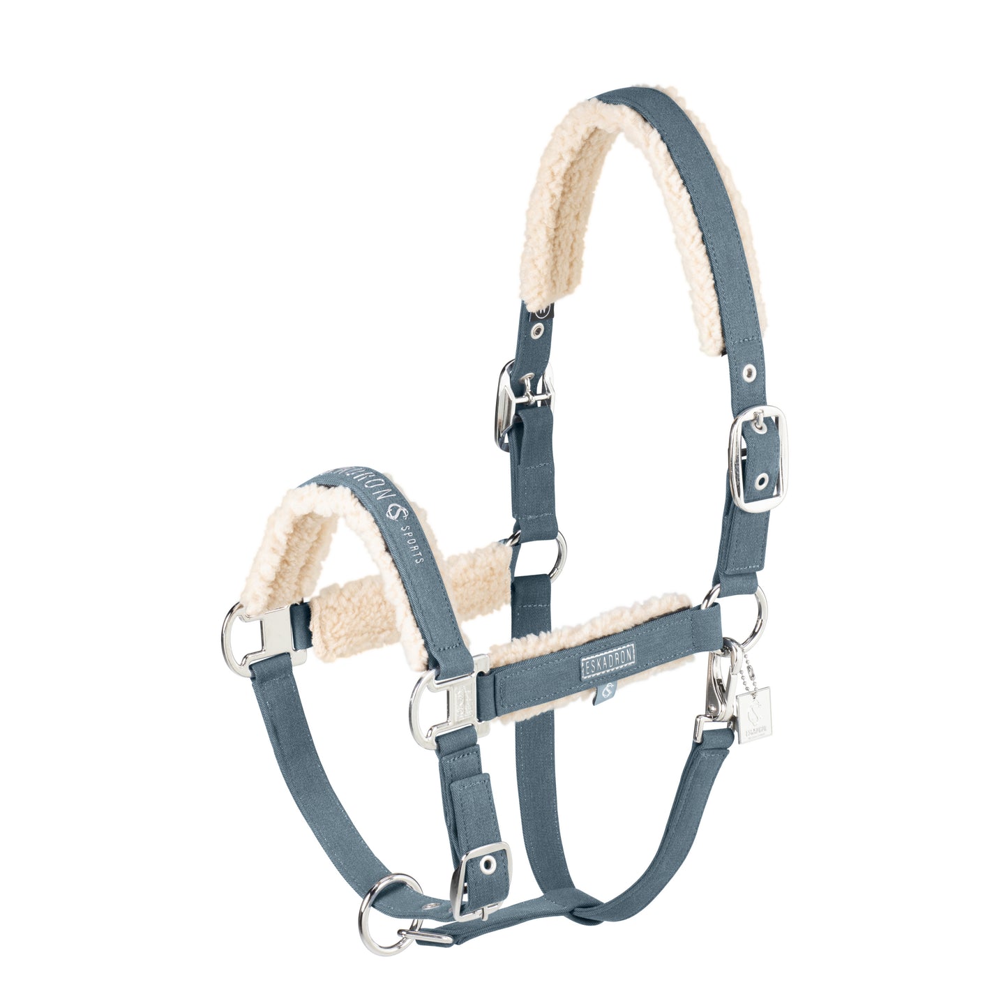 Eskadron Classic Sports - Denim Teddy Fleece Doublepin headcollar