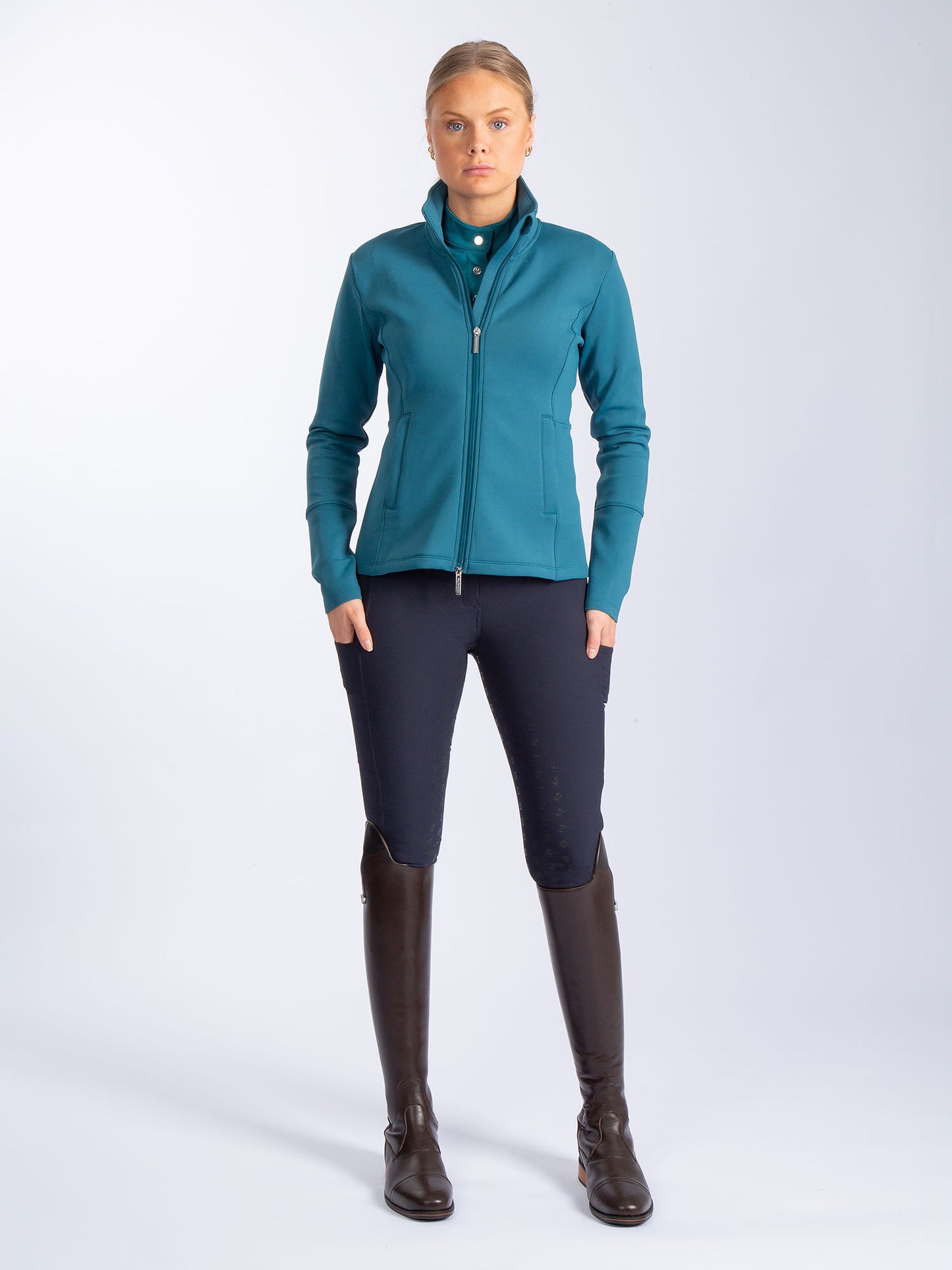 PS of Sweden - Fleur mid layer jacket - Petrol