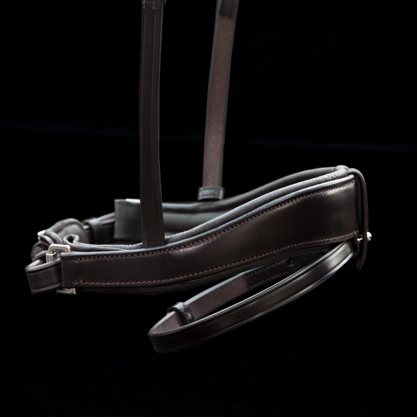 Henry James Saddlery - Crank Dressage Noseband - Black Leather