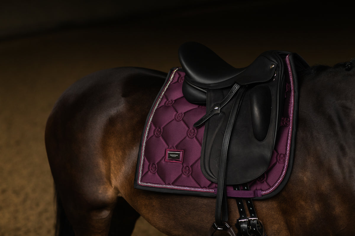 Equestrian Stockholm - Mauve Wine Crystal Shine Saddlepad