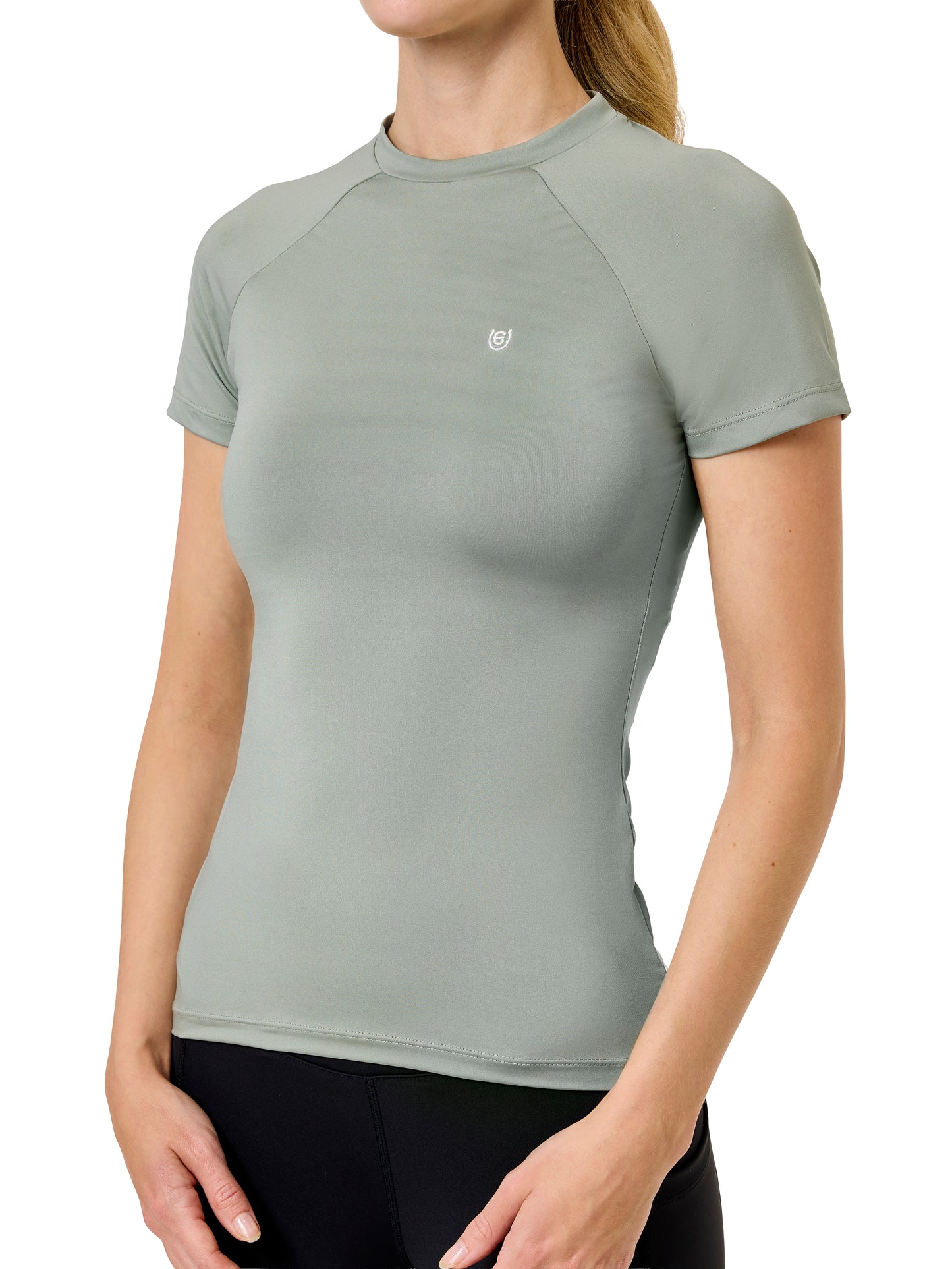Equestrian Stockholm - Dynamic Short Sleeve Base Layer - Pistachio White