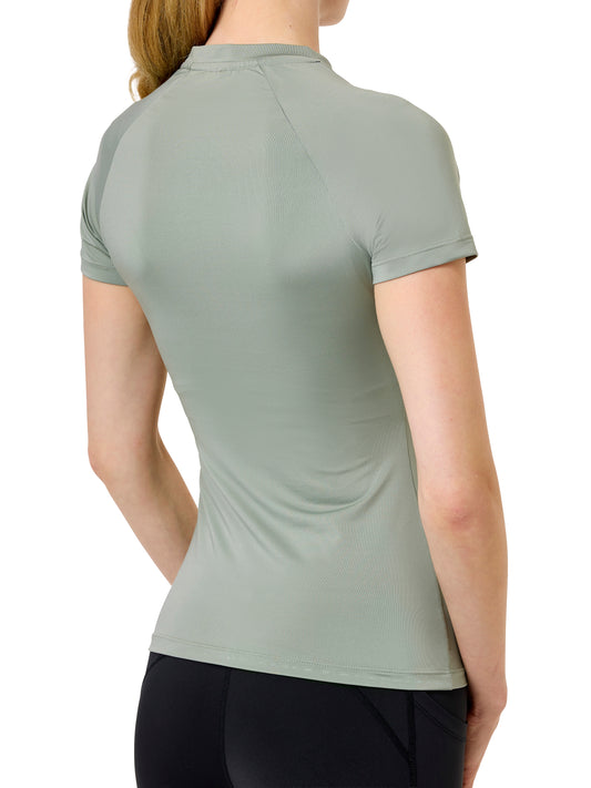 Equestrian Stockholm - Dynamic Short Sleeve Base Layer - Pistachio White