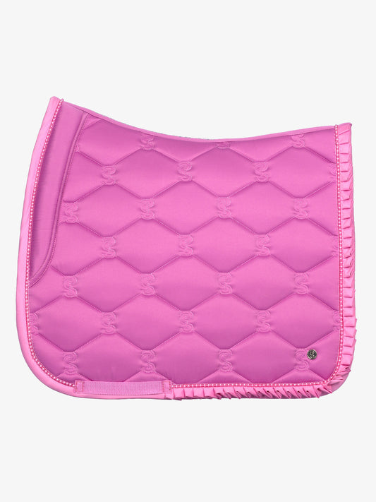 PS of Sweden -  Limited Edition Pearl Ruffle Dressage Saddlepad - Magenta