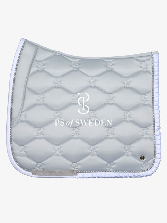 PS of Sweden -  Limited Edition Pearl Ruffle Dressage Saddlepad - Ice Grey