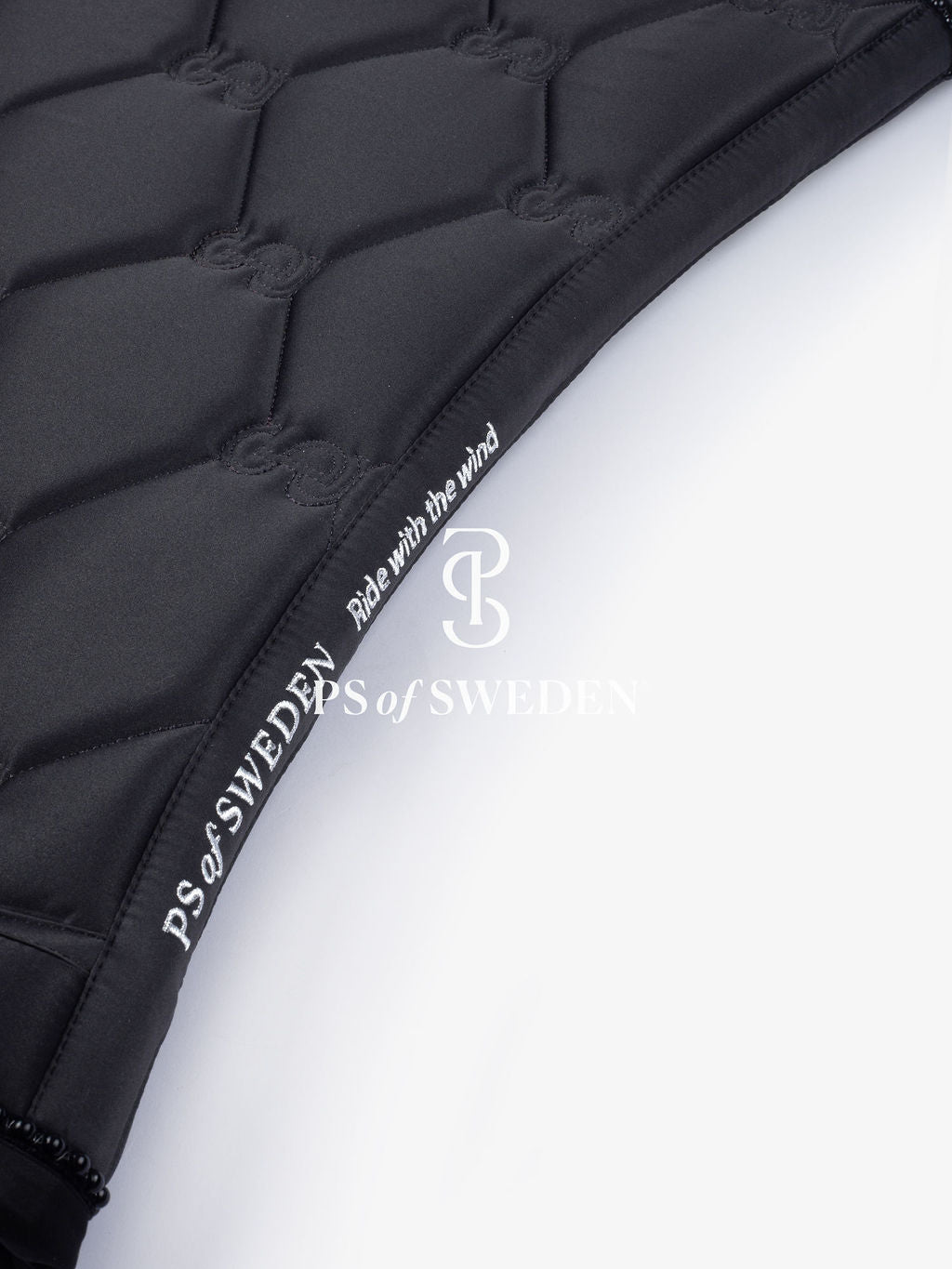 PS of Sweden -  Limited Edition Pearl Ruffle Dressage Saddlepad - Dark Grey