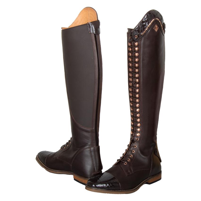 Imperial Riding - Dressage Boots - Brown/Brown Croc