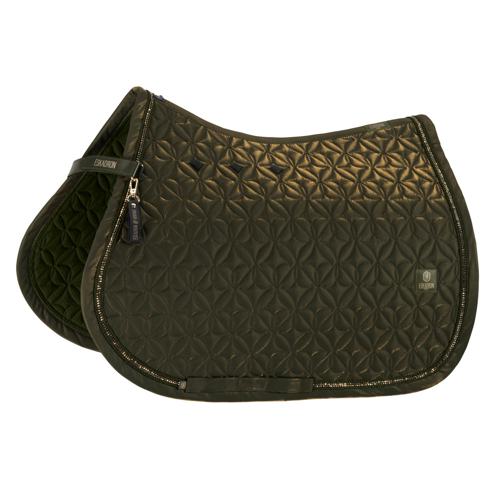 Eskadron Heritage Glam Crystal Saddlepad - Deep Moss - additional view