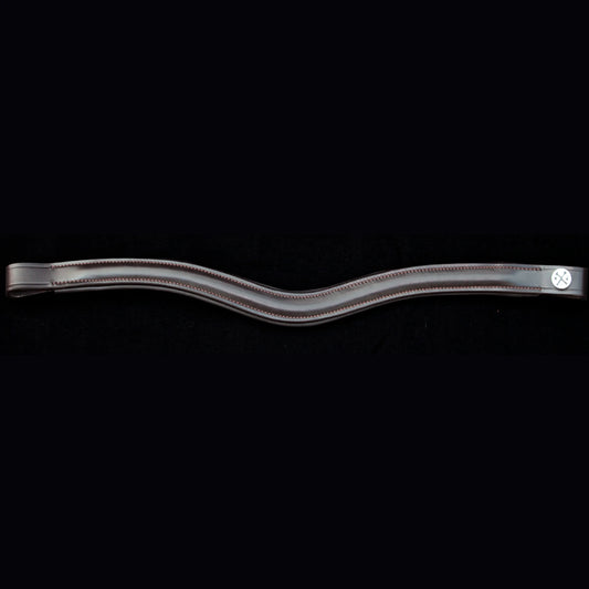 Henry James Saddlery -  Curved Browband -  Black Leather