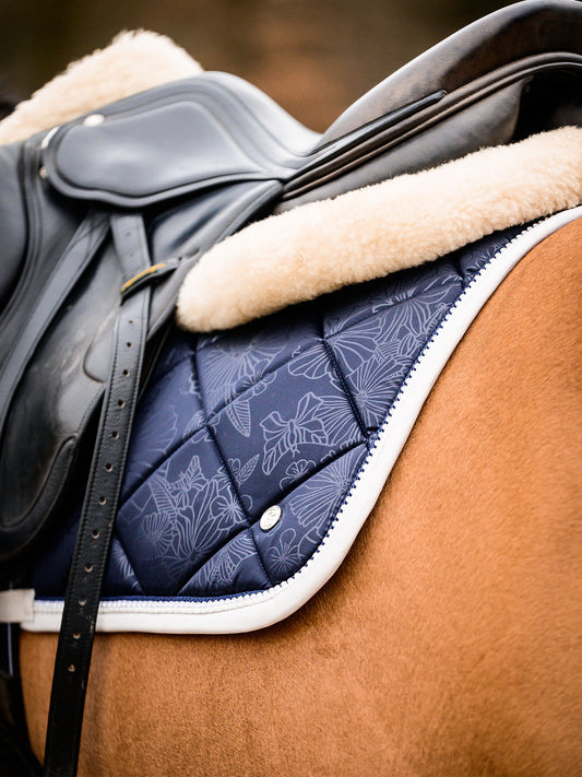 Ps of Sweden - Floret Saddlepad - Navy Jump