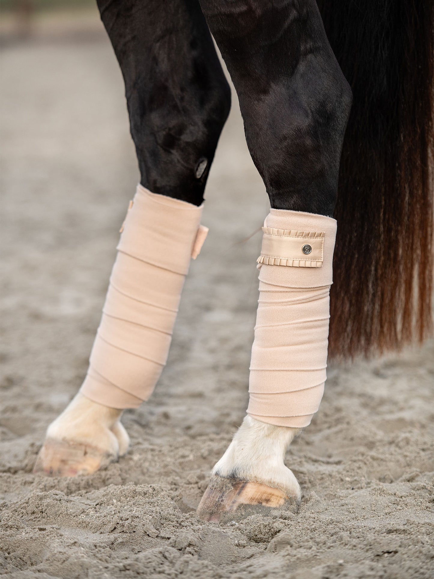 PS of Sweden - Light Sand ruffle polo bandages