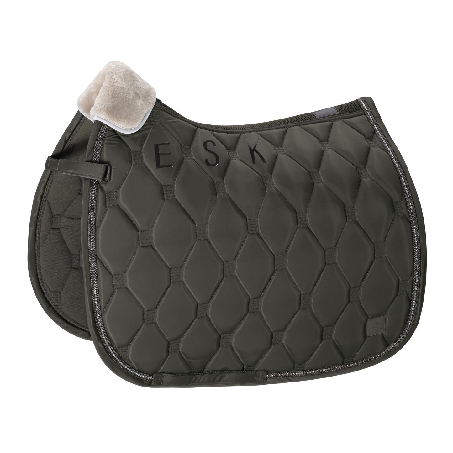 Eskadron Essence - High Gloss Crystal Saddlepad  -  Dark Olive