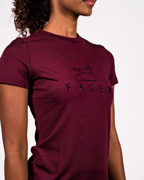 Fager Fia - Short Sleeve T Shirt - Burgundy