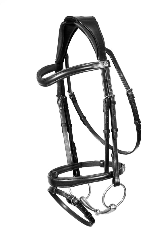 Henry James Saddlery -  Flash Bridle- Black Leather