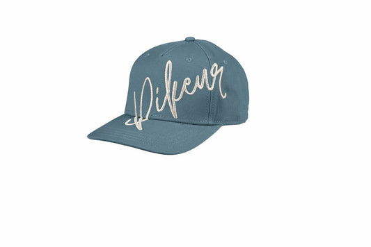 Pikeur Cap with Lurex Logo - Vintage Blue
